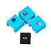 3D Printer Parts, FYSETC 3D Printer Heater Block Silicone Sock MK7 MK8 MK9 Hotend Heater Protect Silicone Cover for Creality CR-10 Mini S4,S5 Ender 3 Anet A8 Tevo Tornado -3 Pcs, Blue