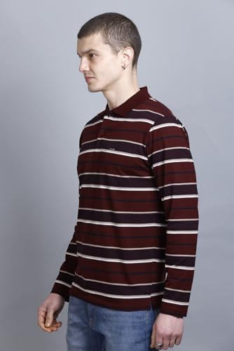Image of Full Sleeve Polo T Shirt for Men Cotton with Pocket and Collar - Regular Fit Tshirt