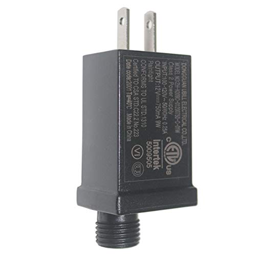 12V 9W LED Power Supply Low Voltage LED Transformer UL Class 2 Power Supply IP44 LED Driver US Plug LED Adapter For String Light, Christmas Tree, Projector Light, Lawn Lamp (12V9W 2Pack)
