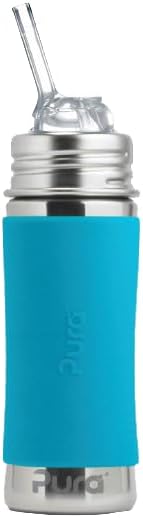 Pura Kiki stainless steel straw bottle with silicone straw