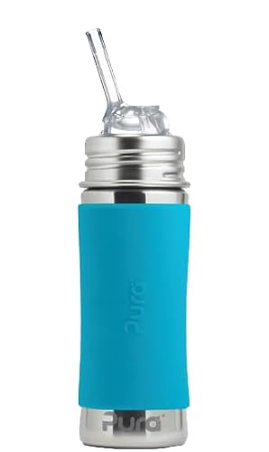 Pura - 6 Months-4 Years Stainless Steel Straw Bottle - Plastic-Free, MadeSafe, Medical-Grade Silicone
