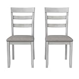 DHP Jersey 2-Piece Wood Dining Chair Set, Oyster White Shell