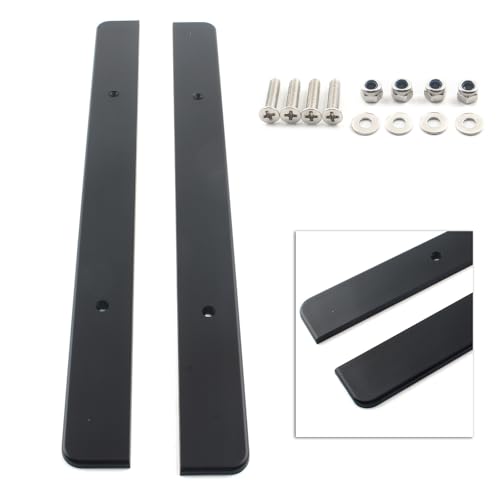 1Par de Placas Protectores Extendido Negro para Alforjas Duraderas Compatibles con Harley Touring 1993-2013 miniatura 2