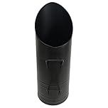 𝗕𝗟𝗔𝗖𝗞 𝗦𝗧𝗘𝗘𝗟 𝗖𝗢𝗔𝗟 𝗛𝗢𝗗/𝗦𝗖𝗨𝗧𝗧𝗟𝗘 𝗕𝗨𝗖𝗞𝗘𝗧 𝟱𝟱𝗰𝗺 – Tall Fireside Coal Scuttle with Handles | Fireplace & Hearth Accessories for Log Burners & Stoves