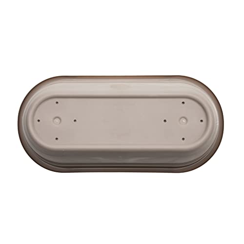 Bloem Lucca Self Watering Window Box Planter W/Saucer 18" Pebble Stone Beige (Lwb1883) #TOP3
