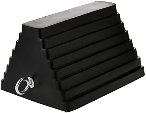 MaxxHaul 70073 Solid Rubber Heavy Duty Wheel Chock with Eyebolt