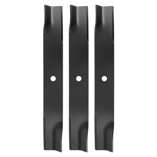 budrash 601124 Mower Blades Compatible with Hustler 54 Deck 797696 High Lift Blades for Hustler Raptor SD Fastrak Super Z Series Lawn Mower Replace for 92-208 601012 797712 (3 Pack)