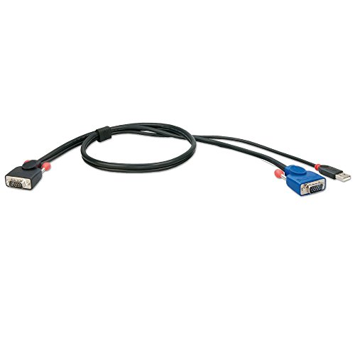 Câble KVM VGA et USB Lindy de 3m pour commutateur informatique