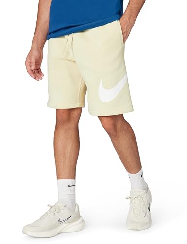 Nike Men's Club Fleece Shorts, Light Khaki/Light Khaki/White, Large