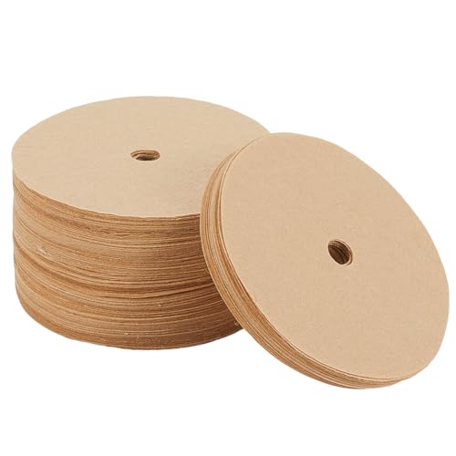 CREATCABIN 200 Filtre à Café Rond en Papier pour Percolateur Disque de Remplacement Filtre à Café en Papier Naturel Non Blanchi Filtre en Maille pour...