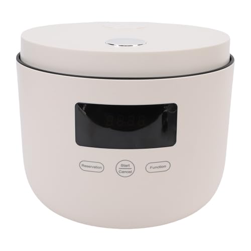 GLOGLOW Mini Olla Arrocera Eléctrica, Olla Eléctrica de Acero Inoxidable de 3L para Sopas, Guisos, Granos y Avena, Electrodomésticos de Cocina (Enchufe de la UE)