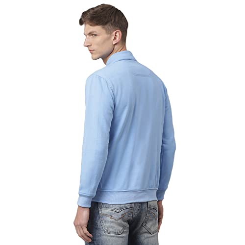 Image of Thomas Scott Men's | Solid | Full Sleeve | Regular Fit | Cotton Poly | High Neck | Zip Clouser | Knitted Sweatshirt
