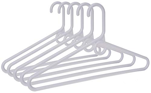 Quality White Hangers 10-Pack - Super Heavy Duty Plastic Clothes Hanger Multipack - 17 Inch Thick Strong Standard Closet Clothing Hangers With Hook For Scarves And Belts Coat Hangers (White, 10) #TOP6