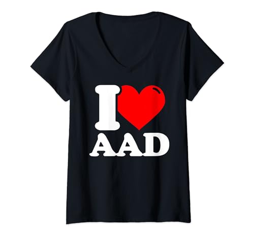 I love aad given name V-Neck T-Shirt