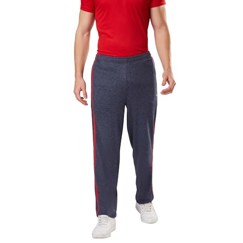 Image of berge' Men Cotton Polyester Comfy Regular Fit Sports Quality Track Pants with Secure Zipper Pocket, Casual Wear Lower Tracks Pant