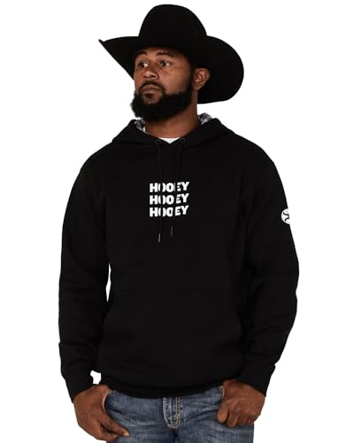 HOOEY Men's Tres Logo Hooded Sweatshirt Black X- US