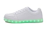 Cliont LED Schuhe 7 Farbe USB Aufladen Leuchtend Sportschuhe Led Sneaker Light up Turnschuhe for Herren Damen Kinder Schuhe