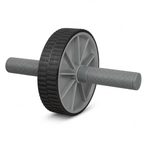 Ab Roller Wheel for Core Strength Training, 17 x 27 cm Exercise Roller with Foam Grip Handles, Compact Ab Wheel for Abs, Stomach, Back, Arms & Shoulde