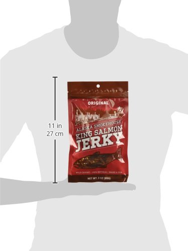 Alaska Smokehouse Salmon Jerky, Original, 3 Oz #TOP3