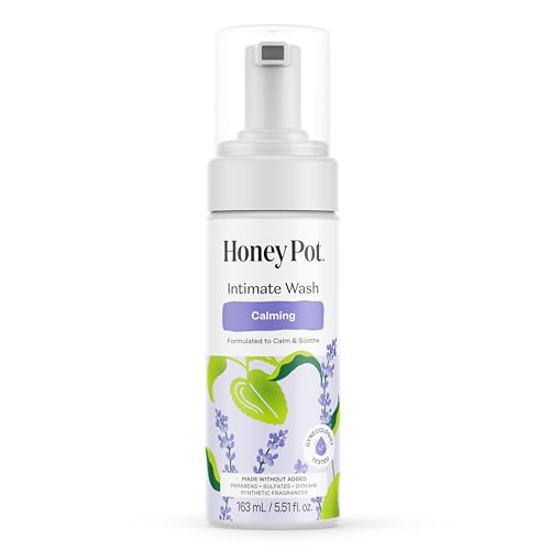 Image of The Honey Pot Company - Feminine Wash - Calming - Herbal Infused w /Ashwagandha, Lavender, and Lemon Balm to Calm and Soothe - pH Balanced - Feminine Care for Sensitive Skin - 5.51 Fl Oz
