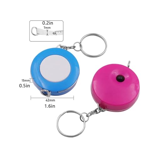 Cinta métrica portátil de 150cm con doble escala y llavero miniatura 2