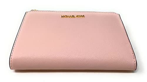Michael Kors Women's Jet Set Travel Double Zip Wristlet (Powder Blush) #TOP4