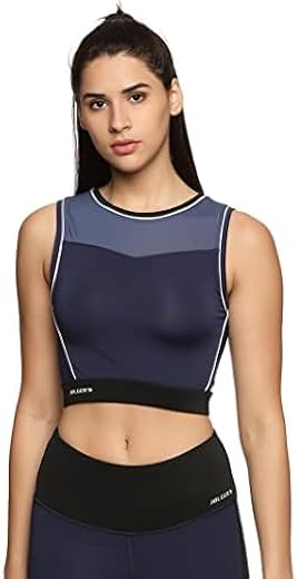 JOLGER Ultimate Women's Croptop: Stylish Super-Comfy, High-Support Sleeve Less Crop Top with UV Protection – Ideal for Int...