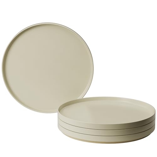 MIAMIO – Teller Set 4er / Keramik Geschirr Set für 4 Personen, Steingut Tafelservice beige matt, Spülmaschinen- und Mikrowellenfest – Sierra Kollektion (Hell, Kleine Teller (4x)) MIAMIO – Teller Set 4er / Keramik Geschirr Set für 4 Personen, Steingut Tafelservice beige matt, Spülmaschinen- und Mikrowellenfest – Sierra Kollektion (Hell, Kleine Teller (4x))