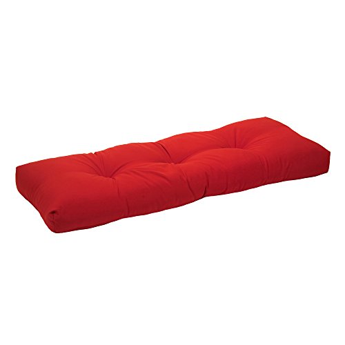 Klear Vu Indoor And Outdoor Bench Cushion Stain, Fade, Water And Uv Resistant Seat Pads For Porch Swing And Patio Furniture, 43X19, 1 Count (Pack Of 1), Solid Red #TOP1