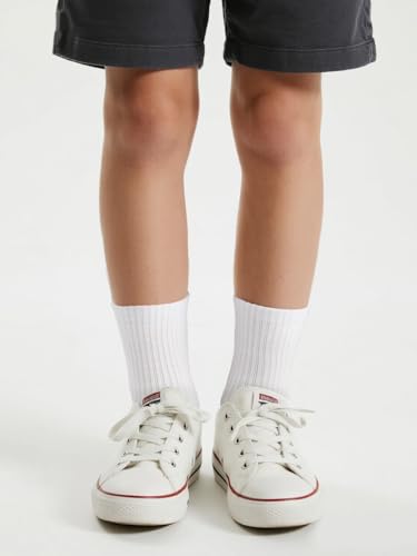 Image of COTTON DAY Unisex School Kids Boys Girls Soft Combed Cotton Athletic Socks