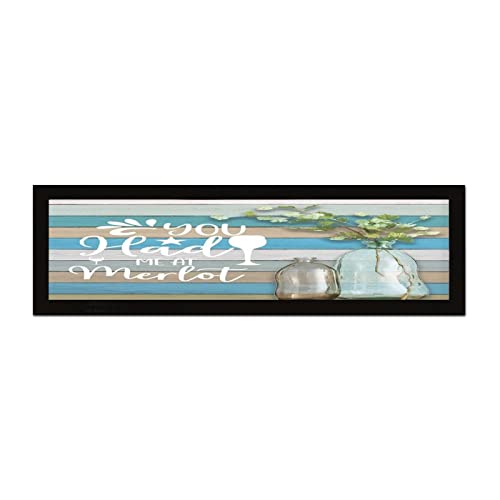 Plaque murale en bois You Had Me at Merlot pour votre cuisine ou cave