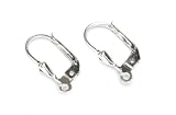 DARICE SPL1043 Sterling Plate 2-Piece Fancy Lever Back Earring