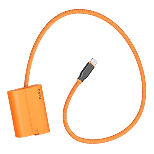 8.4V ���艻�o�� USB C - EL15 �t�F�C�N�o�b�e���[�R���o�[�^�[�̌����p D7000 D7100 D7200 D7500 D800 �f�W�^���J���� USB C �J�����d���P�[�u��
