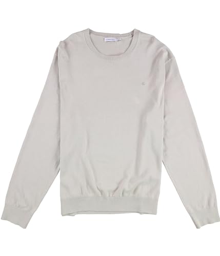 Calvin Klein Mens Monogram Logo Pullover Sweater, Grey, XX-Large