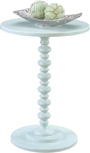 Image of VASIL MART Wooden Round Bed Side Table End Table, Side Table, Night Stand Beah Table for Living Room Bedroom (White)