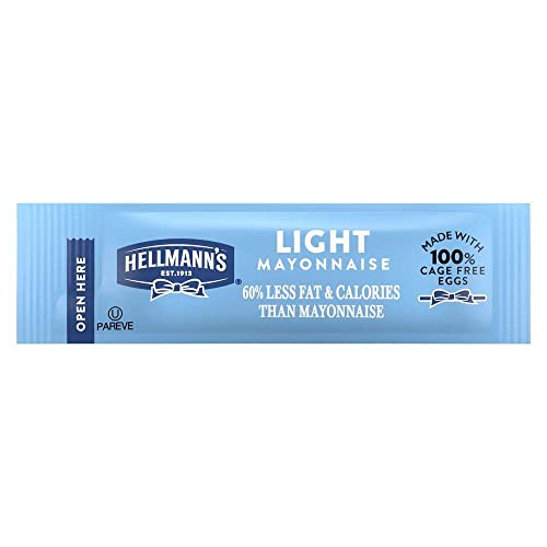 Hellmann's Light Mayonnaise Stick Packets Easy Open, Condiment For Sandwiches, Salads, Mayo Made With 100% Cage Free Eggs, Gluten Free, 0.38 Oz, Pack Of 210 #TOP5
