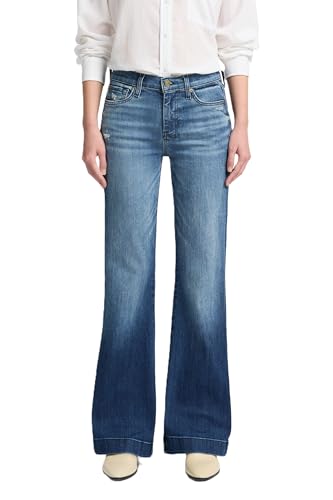 7 For All Mankind Women's Slim Illusion Dojo Wide Leg Trouser Jeans 30