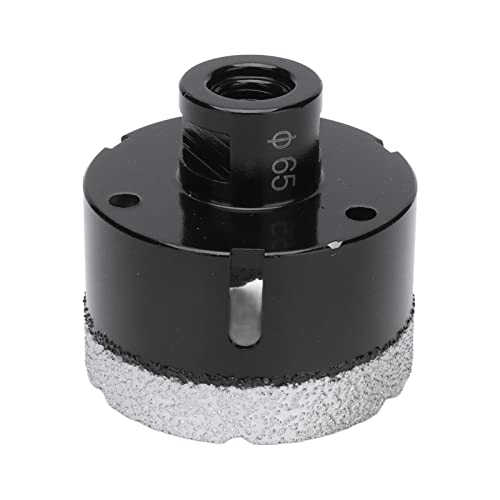 Vacuum Brazed Drill Core Bits - Fast Drilling for Marble, Granite, and Tiles - M14 Thread, 65mm, Black