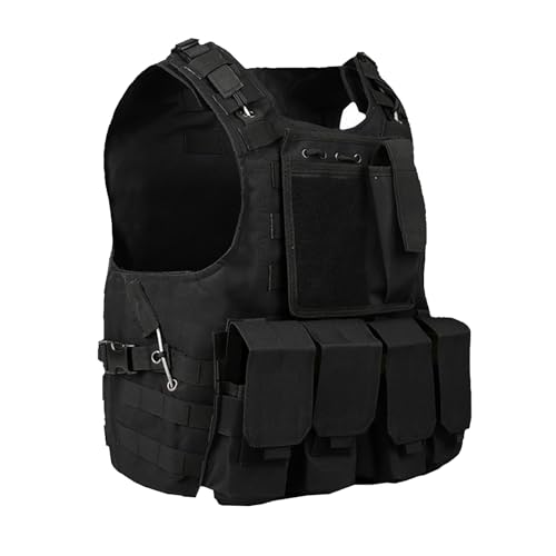 PPGAREGO Gilet tactique Airsoft Paintball | Équipement d'extérieur pour homme | Avec boucles réglables Système Molle Sac de suspension amovible | Convient...