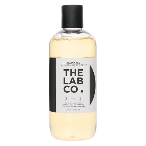 The Lab Co. Laundry Detergent Wash for Delicates. Non-Bio. Planted Based. Size 300ml for 20 washes. For satin, silks, lace, lingerie, delicate fabrics and clothing Cover