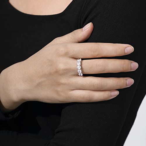 Amazon Essentials Sterling Silver Five-Stone Ring set with Round Cut Infinite Elements Cubic Zirconia (previously Amazon Collection)3