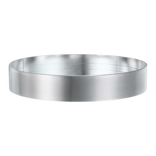 sourcing map Round Cake Ring 4.33 x 1 Inch Seamless Stainless Steel Pastry Mousse Dessert Ring Mirror Coating for Baking Cooking English Muffins Crumpet Making Tool