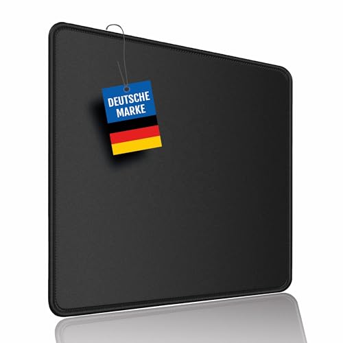pixly® XXL Mauspad 30x25 cm Office & Gaming Profi Mouspad rutschfest Computer Gamer PC Maus Pad Tastatur & Schreibtischunterlage Büro Home-Office Tischunterlage (Schwarz, 300 x 250 mm)