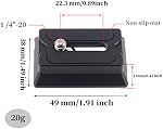 FocusFoto Upper Quick Release Baseplate QR Plate for DJI Ronin RS2 RSC2 RS3 Pro RS4 Pro RS 4 Mini Gimbal Stabilizer Arca-Swiss Standard Camera Tripod Ballhead (Standard Version)