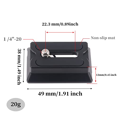 image for FocusFoto Upper Quick Release Baseplate QR Plate for DJI Ronin RS2 RSC