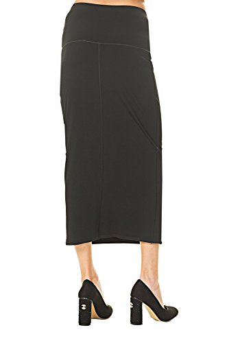 Women's Calf Length Dbl WB Straight Skirt3