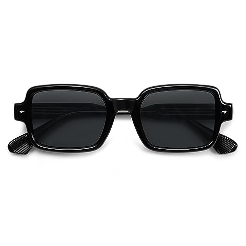 SOJOS Trendy Sunglasses for Women Men,Retro Classic Vintage Stylish Cute Womens Rectangle Square Shades UV400 SJ22822