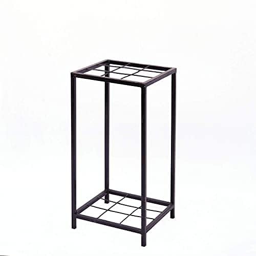 H S RETAIL Modern Indoor & Outdoor 2 Tier Iron Planter Stand/Flower Shelf Display Rack Holder for Garden/Balcony/Flower Pot Stand for Corner Display/Window Planted Stand (Black)-image-47