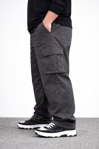 Image of INKKR Men Plus Size Cargo Pants || Plus Cargo Pants Cotton || 2XL-6XL