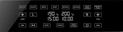 G3 Ferrari G10150 Doppelte Heißluftfritteuse "Friggisano Duo", 1700 W, 8 Liter (4 + 4), 2 Kochzonen, Digitaldisplay, Inklusive Rezeptbuch, Timer, Schwarz/Edelstahl. – Bild 7